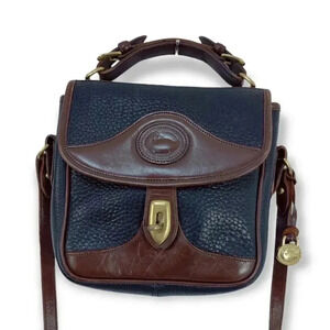 Dooney & Bourke vintage black leather saddle bag crossbody